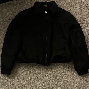 Divided Black Bomber Jacket with Zip
